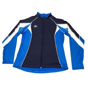 Mizuno DryLite Lightweight Performance Jacket Womens Sz M  Blue Full Zip